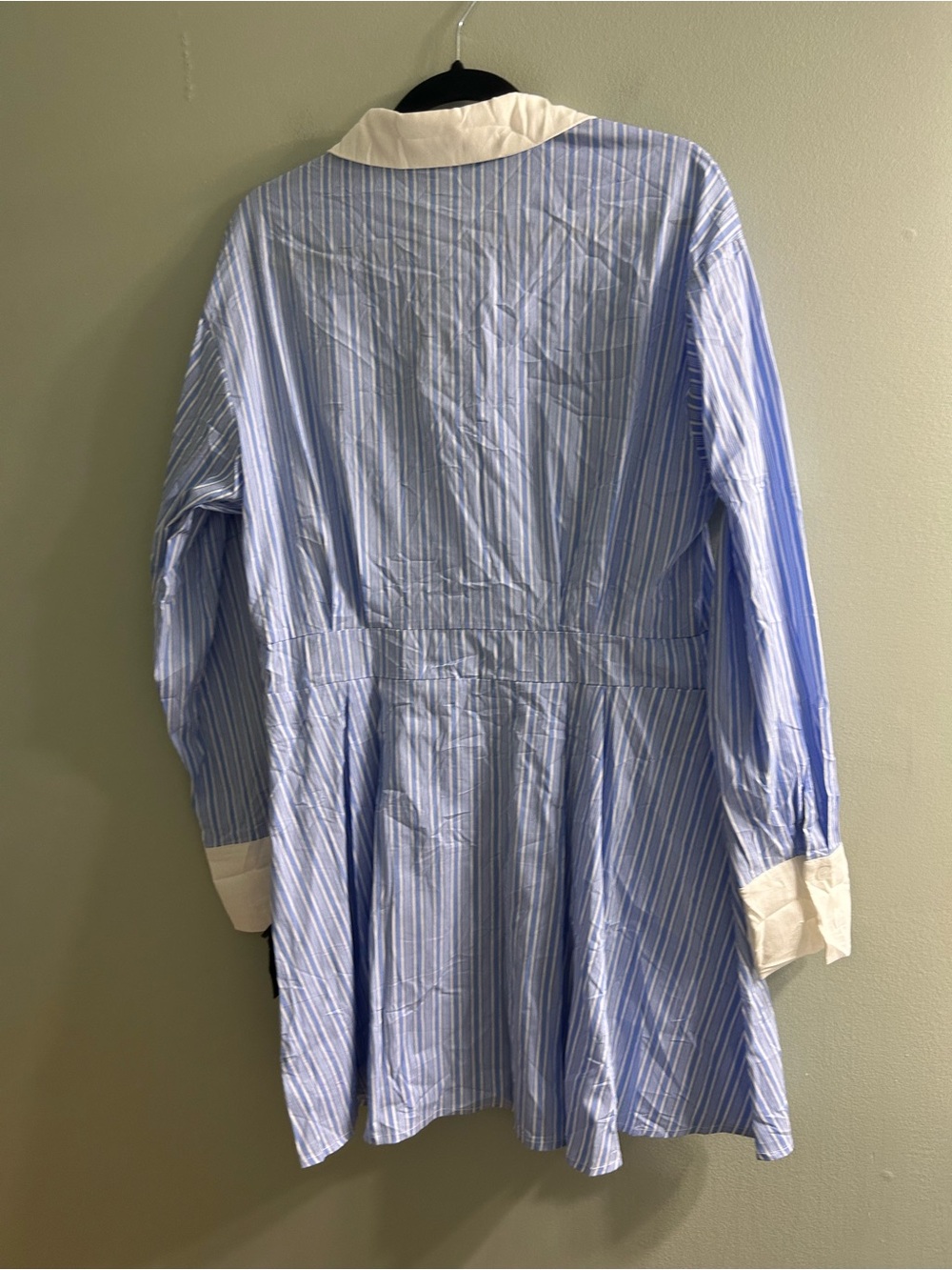 NWT LULUS Suave Confidence Blue and White Striped Collared Mini Dress - Picture 6 of 8